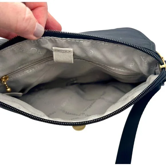 Baggallini Black Crossbody Bag Purse Gold-Tone Accents Travel Accessory - Picture 7 of 9